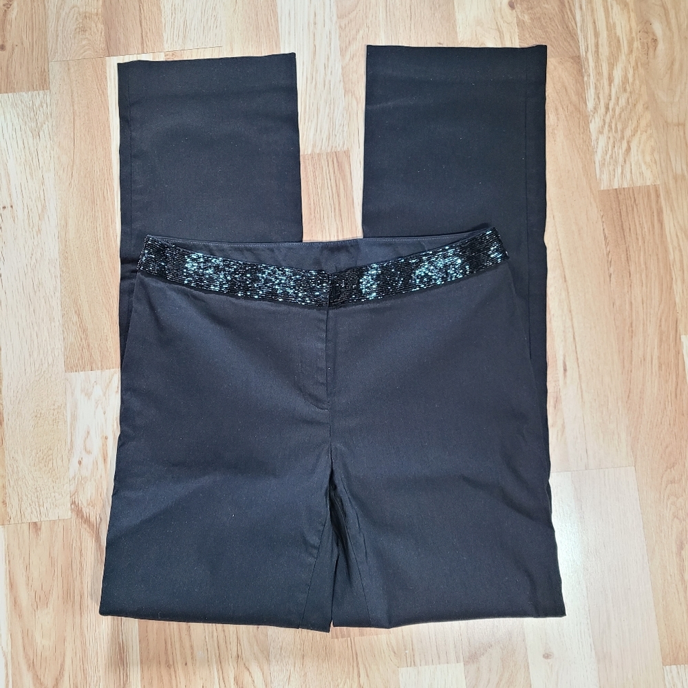 INC Beaded Waist Black Pants - size 8